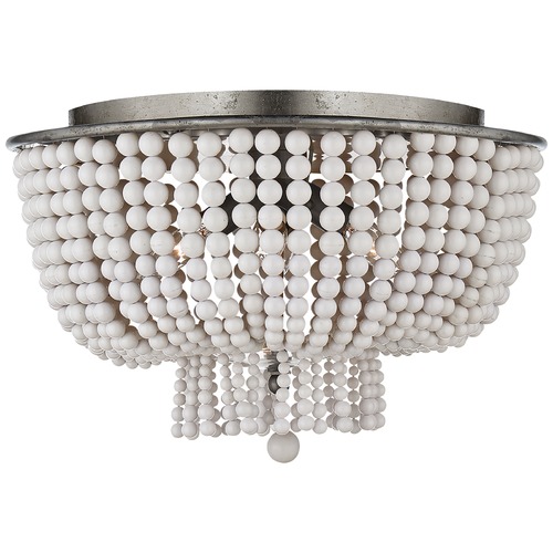 Aerin Jacqueline Flush Mount in Silver Leaf by Visual Comfort Signature