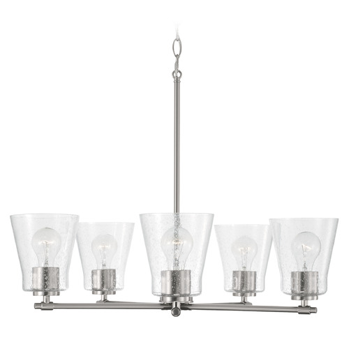 Baker 27-Inch Chandelier in Brushed Nickel by HomePlace by Capital Lighting