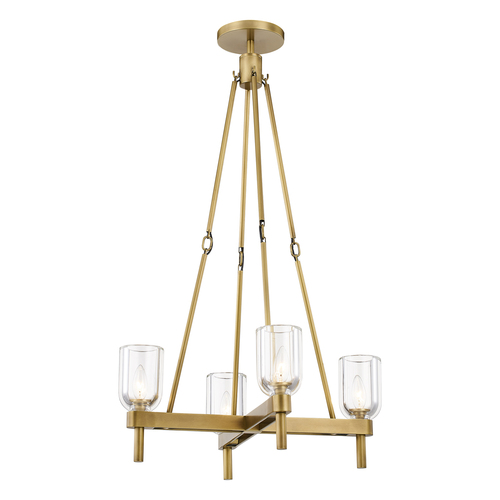 Alora Lighting Elisa Carlucci Lucian Vintage Brass Chandelier