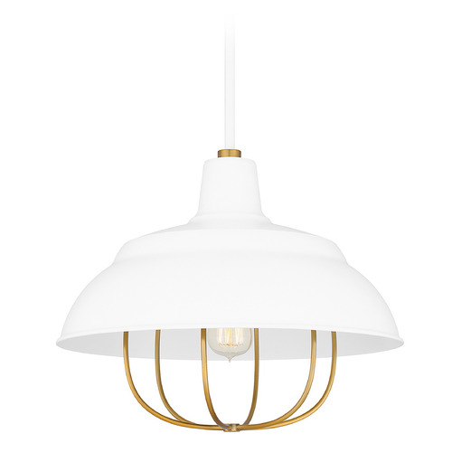 Quoizel Lighting Darmody 17-Inch Pendant in White Lustre by Quoizel Lighting QP5357W