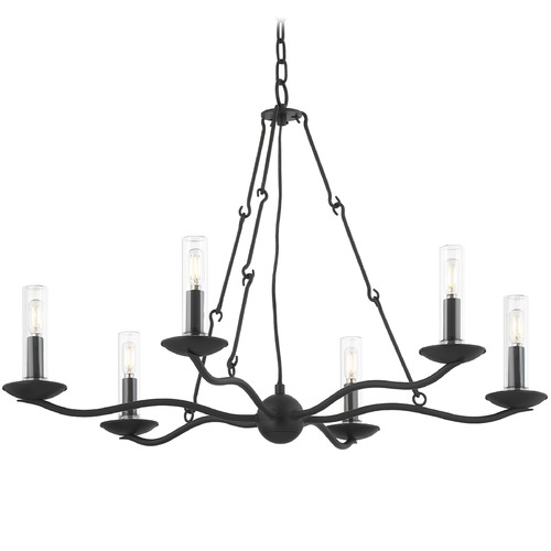 Troy Lighting Troy Lighting Sawyer Forged Iron LED Outdoor Chandelier F6307-FOR