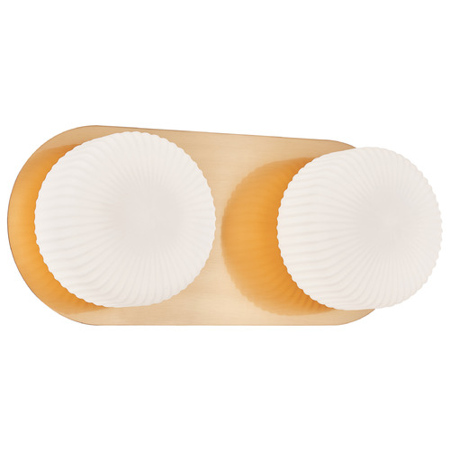 Knobbel Aged Gold Brass LED Vertical Bathroom Light by Matteo Lighting