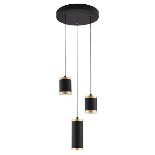 ET2 Lighting Cuff Black & Gold LED Multi-Light Pendant by ET2 Lighting E22943-BKGLD