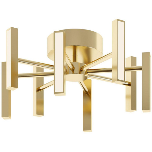 Afx Lighting Indra Satin Brass LED Semi-Flushmount Light