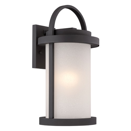 Willis Textured Black LED Outdoor Wall Light by Nuvo Lighting