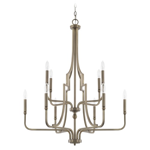 Dawson 30-Inch Wide Chandelier in Aged Brass by Capital Lighting