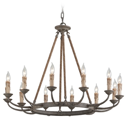 Cyrano Earthen Bronze Chandelier by Troy Lighting