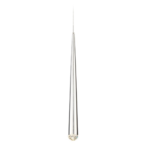 Modern Forms by WAC Lighting Cascade 18.90-Inch High LED Crystal Mini Pendant in Polished Nickel by Modern Forms PD-41719-PN