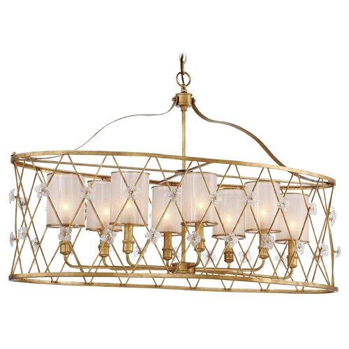 Metropolitan Lighting Victoria Park Elara Gold Island Light with Cylindrical Shade N6568-596