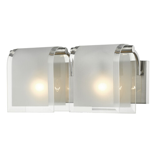 Z-Lite Zephyr Brushed Nickel Bathroom Light by Z-Lite 169-2V-BN