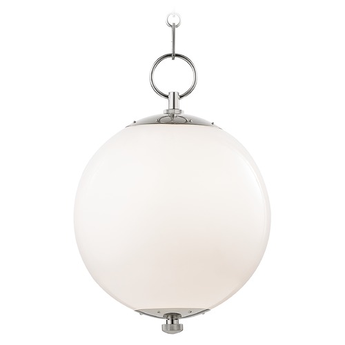 Sphere No. 1 Pendant in Polished Nickel by Hudson Valley Lighting