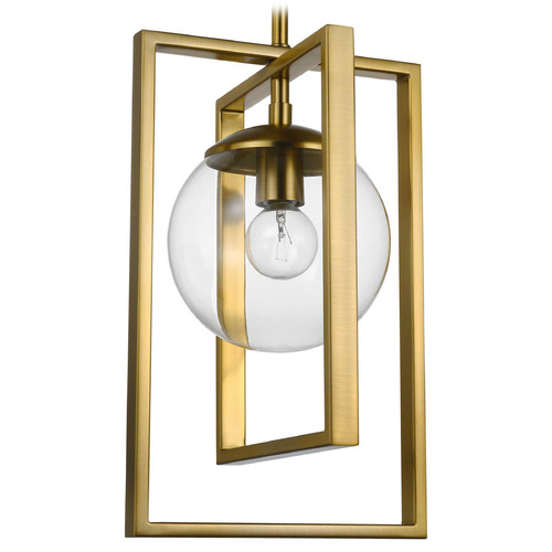 Progress Lighting Atwell Brushed Bronze Mini-Pendant Light with Globe Shade