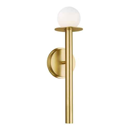 Kelly Wearstler Nodes 17.38-Inch Tall Burnished Brass Sconce by Visual Comfort Studio