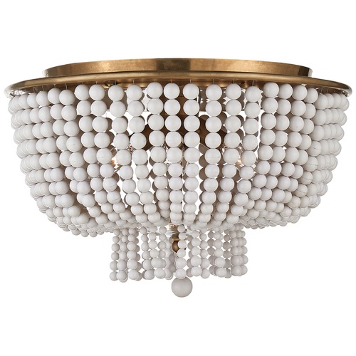 Visual Comfort Signature Collection Aerin Jacqueline Flush Mount in Antique Brass by Visual Comfort Signature ARN4102HABWG