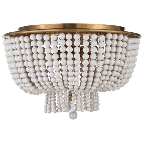 Aerin Jacqueline Flush Mount in Antique Brass by Visual Comfort Signature