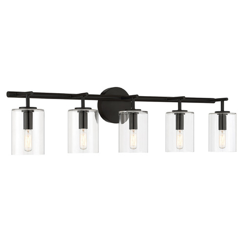 Craftmade Lighting Hailie Flat Black Bathroom Light by Craftmade Lighting 55605-FB