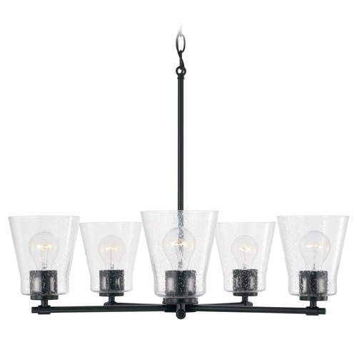 Baker 27-Inch Chandelier in Matte Black by HomePlace by Capital Lighting