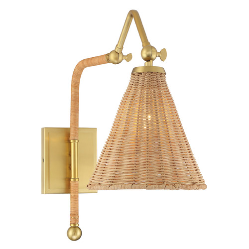 Savoy House Lighting Linell Warm Brass Sconce