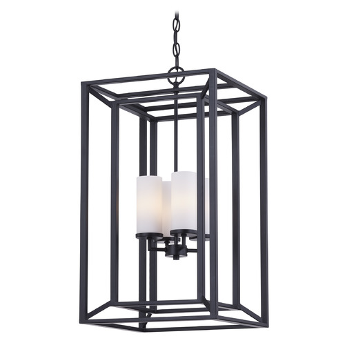 Design Classics Lighting Harmony 14-Inch Foyer Pendant in Matte Black by Design Classics 1746-07 G174-W