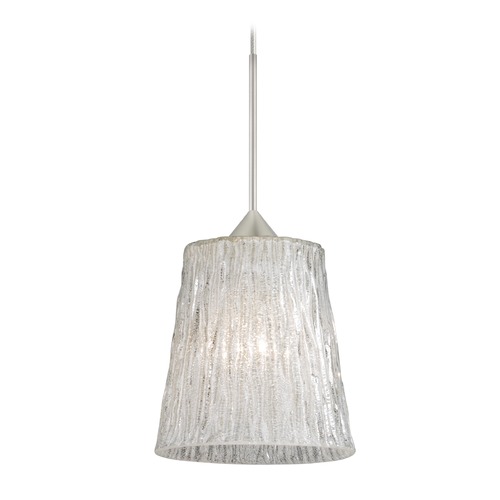 Besa Lighting Besa Lighting Nico Satin Nickel LED Mini-Pendant Light 1XT-5125GL-LED-SN