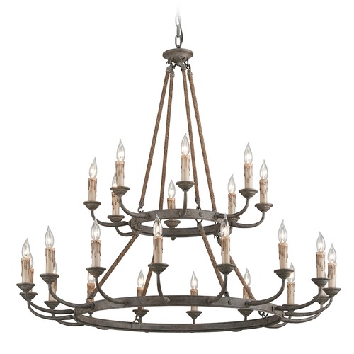 Troy Lighting Cyrano Earthen Bronze Chandelier by Troy Lighting F6118