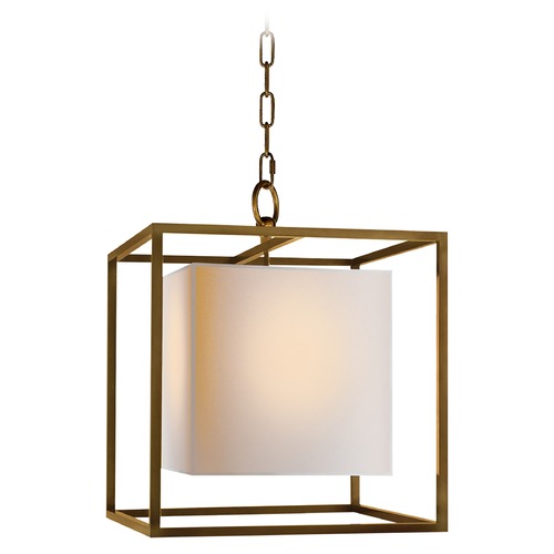 Visual Comfort Signature Collection Eric Cohler Caged Small Lantern in Antique Brass by Visual Comfort Signature SC5159HAB