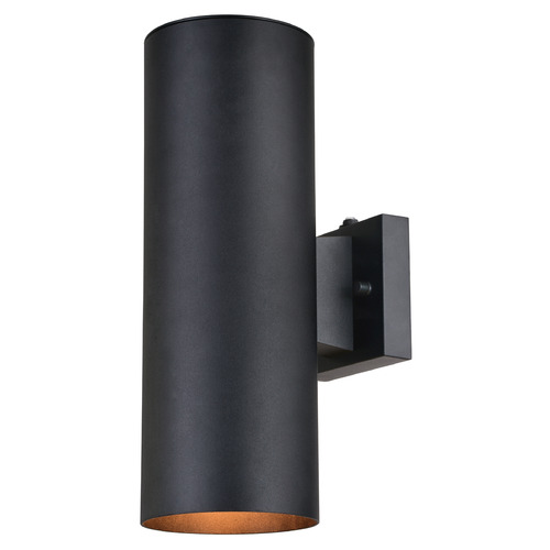 Vaxcel Lighting Chiasso Textured Black Outdoor Wall Light