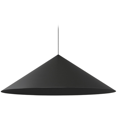 ET2 Lighting Pitch Black LED Pendant with Coolie Shade by ET2 Lighting E34508-BK