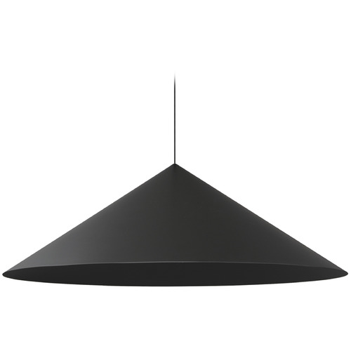 Pitch Black LED Pendant with Coolie Shade by ET2 Lighting