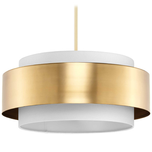 Progress Lighting Progress Lighting Silva Brushed Bronze Pendant Light with Drum Shade P500400-109