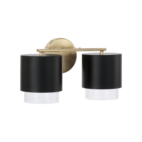Capital Lighting Capital Lighting Weller Matte Brass and Black Bathroom Light 153021RK-549