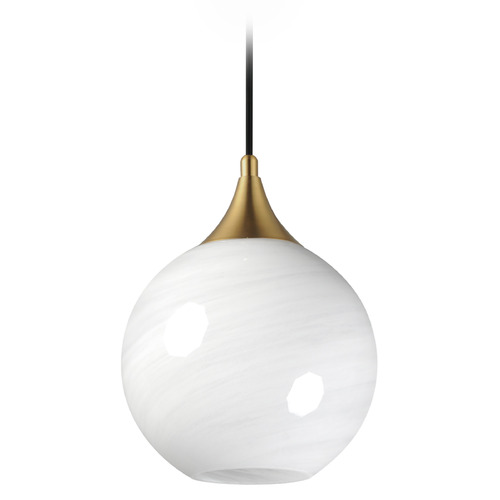 Maxim Lighting Neve Natural Aged Brass Mini-Pendant Light with Globe Shade