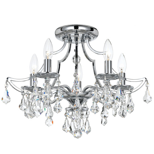 Crystorama Lighting Cedar Polished Chrome Semi-Flushmount Light