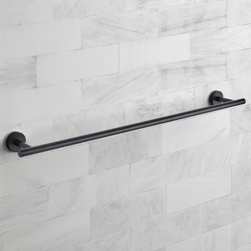 Seattle Hardware Co Prelude Matte Black Towel Bar 30-Inch Center to Center