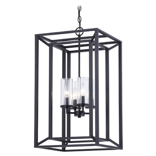 Design Classics Lighting Harmony 14-Inch Foyer Pendant in Matte Black by Design Classics 1746-07 G174-CL