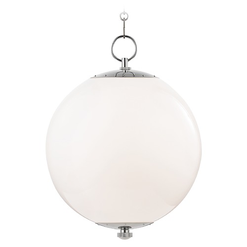 Sphere No. 1 Pendant in Polished Nickel by Hudson Valley Lighting