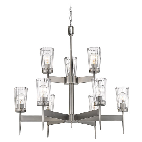 Z-Lite Flair Antique Nickel Chandelier by Z-Lite 1932-9AN