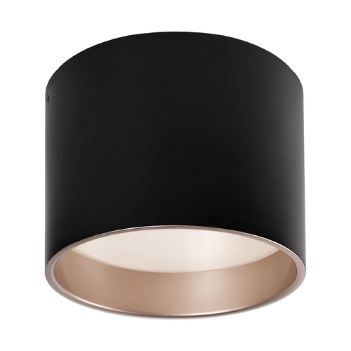 Modern Black and Gold LED Flush Mount 3000K 380LM by Kuzco Lighting
