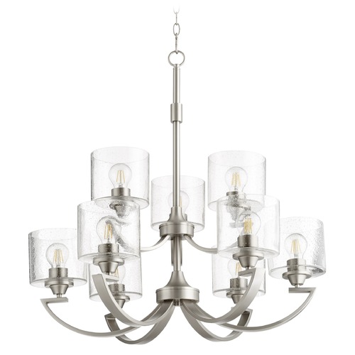 Dakota Satin Nickel Chandelier by Quorum Lighting