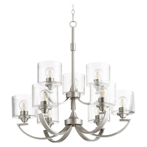 Quorum Lighting Dakota Satin Nickel Chandelier by Quorum Lighting 6202-9-65