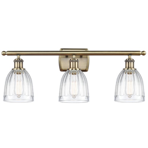 Innovations Lighting Brookfield Antique Brass LED Bathroom Light by Innovations Lighting 516-3W-AB-G442-LED