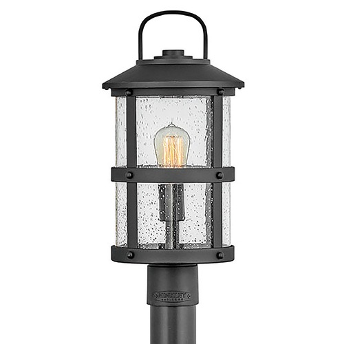 Hinkley Lakehouse 12V Medium Post Top Lantern in Black by Hinkley Lighting 2687BK-LV