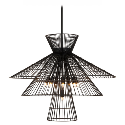 Alito Matte Black Chandelier by Z-Lite