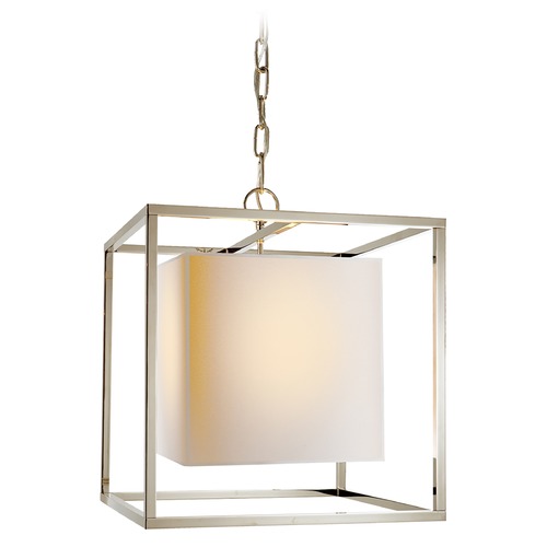 Visual Comfort Signature Collection Eric Cohler Caged Small Lantern in Polished Nickel by Visual Comfort Signature SC5159PN