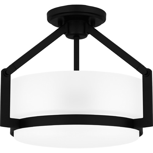 Quoizel Lighting Collinham 14.25-Inch Semi-Flush in Matte Black by Quoizel Lighting QSF5598MBK