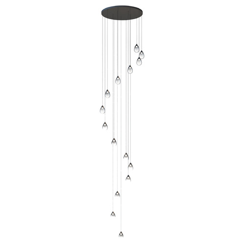 ET2 Lighting Dewdrop Black LED Multi-Light Pendant by ET2 Lighting E21569-142BK