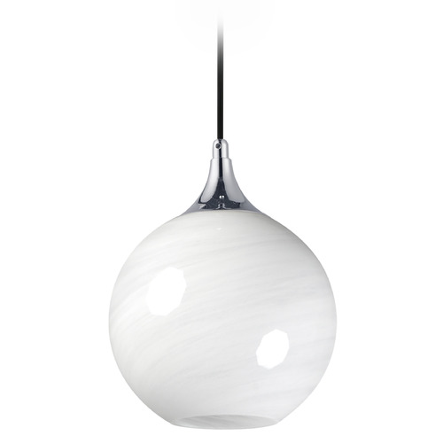Maxim Lighting Neve Polished Chrome Mini-Pendant Light with Globe Shade