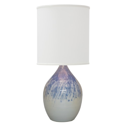 Scatchard Stoneware Decorated Gray Table Lamp by House of Troy Lighting