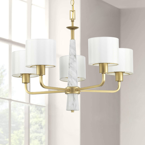 Palacio Vintage Gold 5-Light Chandelier by Progress Lighting