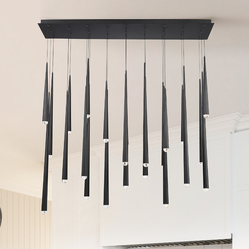 Cascade 23-Light LED Pendant in Black by Modern Forms